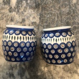 BRAND NEW polish pottery boleslawiec pair